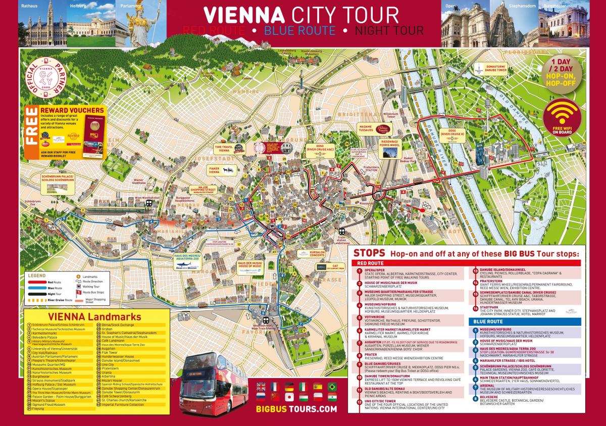 big bus Vienna la mappa