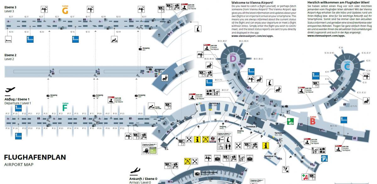 Vienna, Austria aeroporto mappa