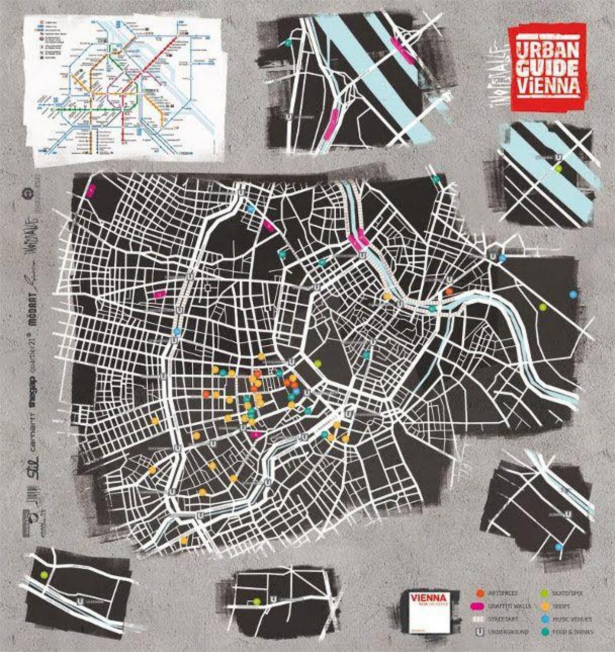 Mappa di arte di strada di Vienna