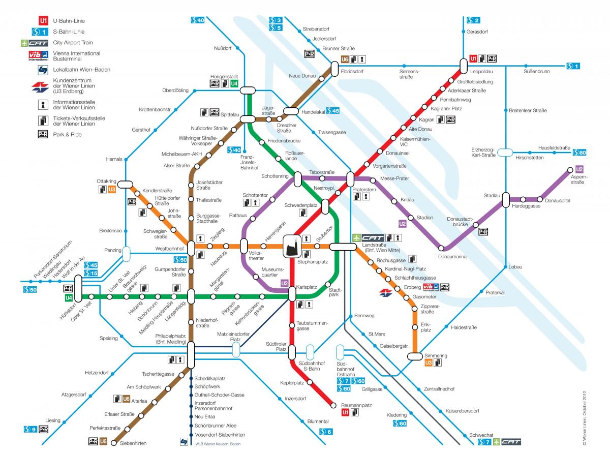 Vienna mappa della metropolitana