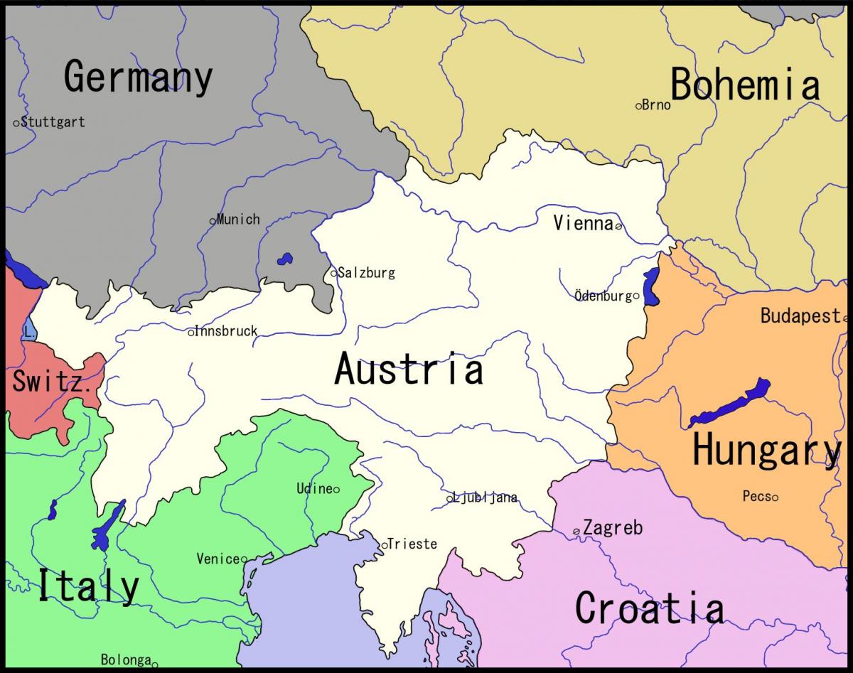 mappa di Vienna e dintorni