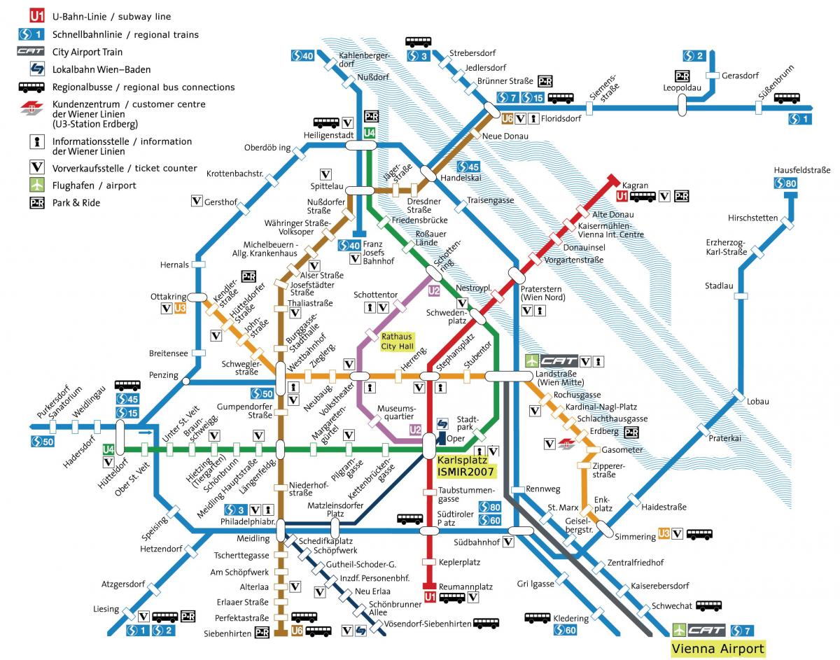 edberg stazione degli autobus Vienna la mappa