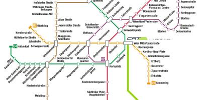 Vienna aeroporto, treno a stazione mappa