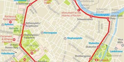 Vienna ring tram mappa del percorso