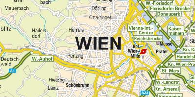 La mappa mostra di Vienna