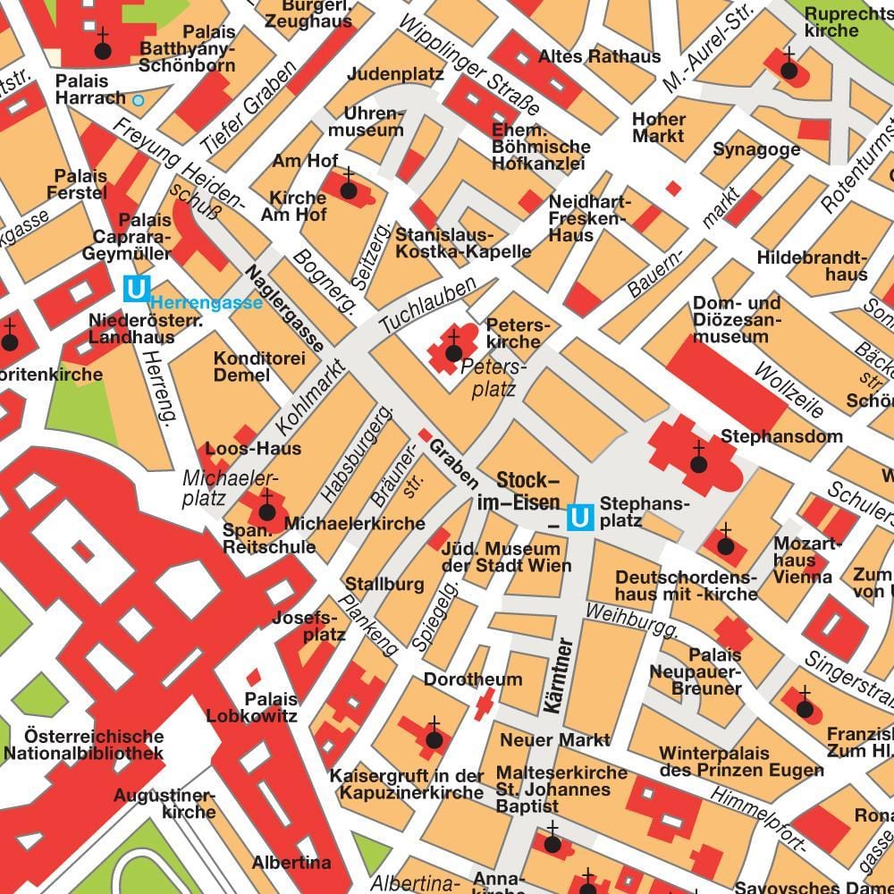 Centro di Vienna la mappa