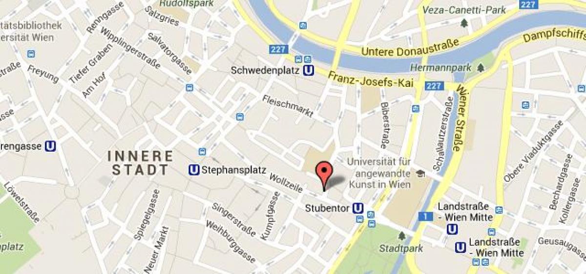 Mappa di stephansplatz, Vienna mappa