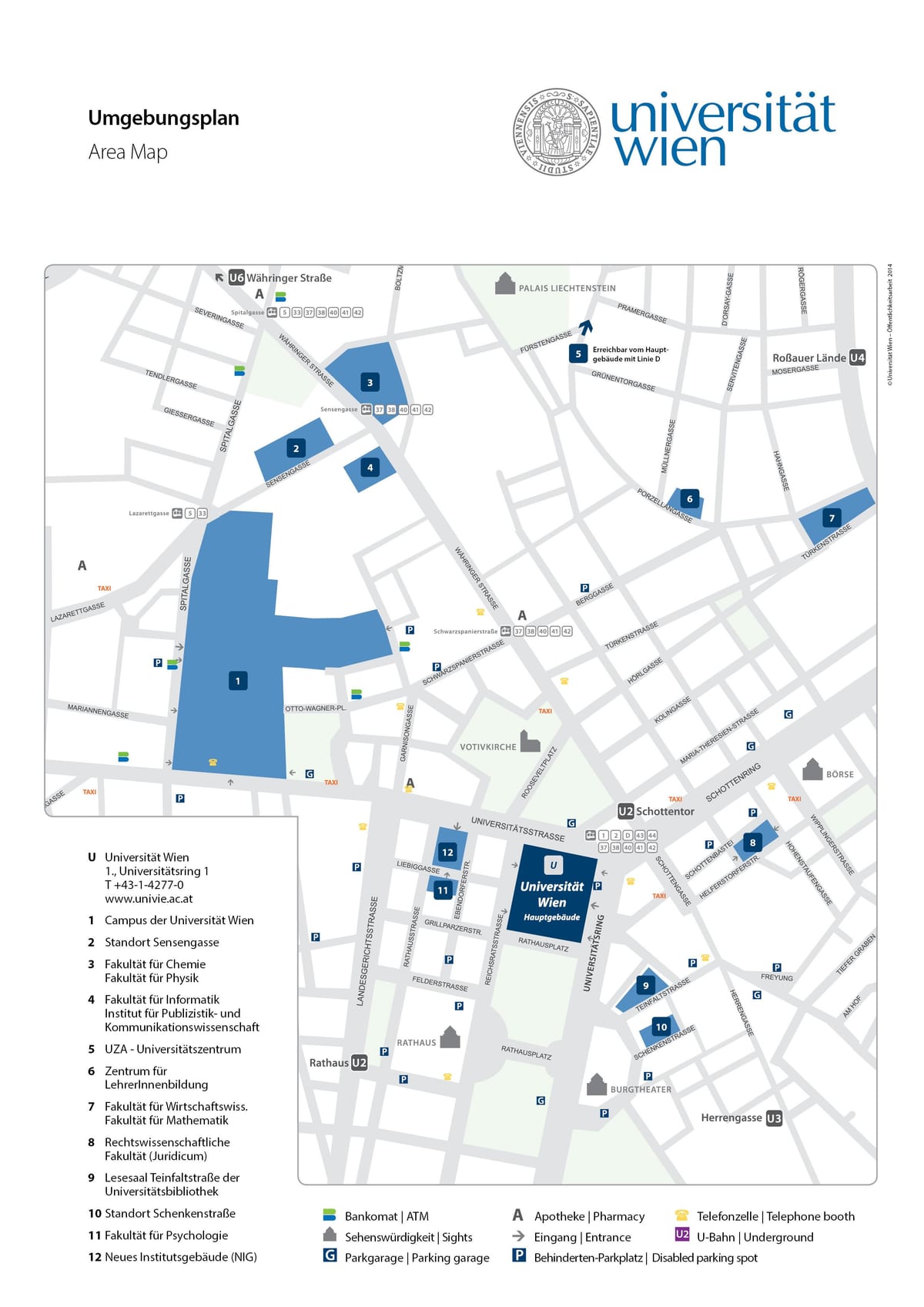 Mappa di università di Vienna