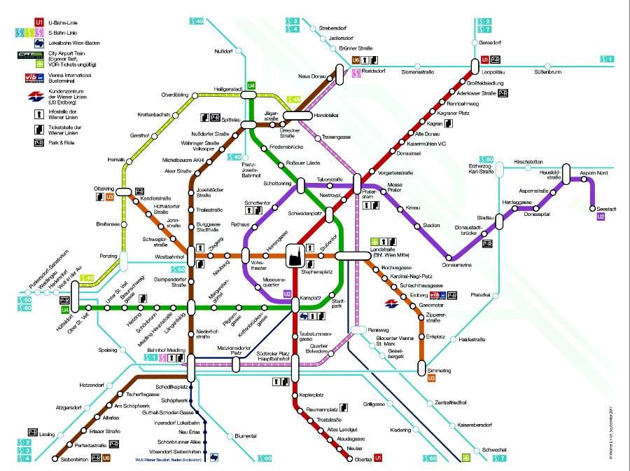 Stazione della metropolitana Vienna la mappa