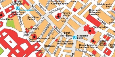 Centro di Vienna la mappa