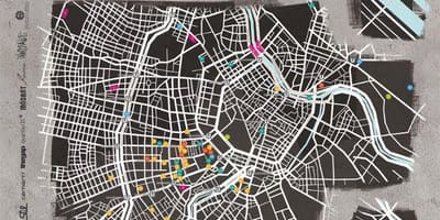 Mappa di arte di strada di Vienna