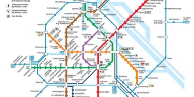 Vienna mappa della metropolitana full size