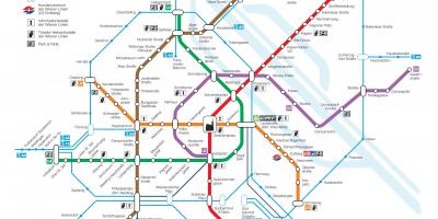 Vienna mappa della metropolitana