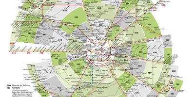 Mappa di Vienna della metropolitana della zona 100
