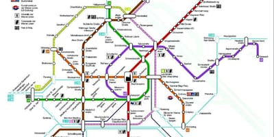 Stazione della metropolitana Vienna la mappa