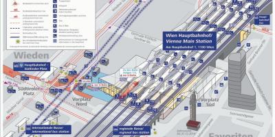 Mappa di Wien hbf piattaforma