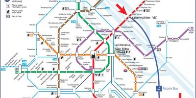 Mappa della stazione di Wien mitte
